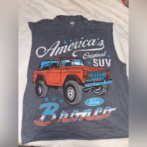 Ford Bronco Women’s Short Sleeve Tee - Gray ,Red, Blue & White